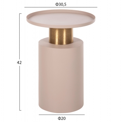 ΒΟΗΘΗΤΙΚΟ ΤΡΑΠΕΖΑΚΙ PUNJAB HM4240.03 ΜΕΤΑΛΛΟ ΣΕ ΕΚΡΟΥ-ΧΡΥΣΟΧΑΛΚΙΝΟ Φ30,5x42Υεκ.