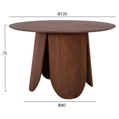 ΤΡΑΠΕΖΙ ΣΤΡΟΓΓΥΛΟ DENTY HM9612.02 MDF ΜΕ ΚΑΠΛΑΜΑ ΔΡΥΟΣ-ΧΡΩΜΑ ΚΑΡΥΔΙ Φ120x75Υεκ. ΤΡΑΠΕΖΙ ΣΤΡΟΓΓΥΛΟ DENTY HM9612.02 MDF ΜΕ ΚΑΠΛΑΜΑ ΔΡΥΟΣ-ΧΡΩΜΑ ΚΑΡΥΔΙ Φ120x75Υεκ.