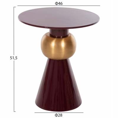 ΒΟΗΘΗΤΙΚΟ ΤΡΑΠΕΖΑΚΙ PATNA HM4234.06 ΜΕΤΑΛΛΟ ΣΕ ΜΠΟΡΝΤΟ-ΧΡΥΣΟ Φ46x51,5Υεκ. ΒΟΗΘΗΤΙΚΟ ΤΡΑΠΕΖΑΚΙ PATNA HM4234.06 ΜΕΤΑΛΛΟ ΣΕ ΜΠΟΡΝΤΟ-ΧΡΥΣΟ Φ46x51,5Υεκ.