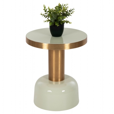 ΒΟΗΘΗΤΙΚΟ ΤΡΑΠΕΖΑΚΙ ERODE HM4243.07 ΜΕΤΑΛΛΟ ΣΕ ΑΝΟΙΧΤΟ ΠΡΑΣΙΝΟ-ΧΡΥΣΟ Φ40,5x48Υ εκ.