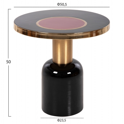 ΒΟΗΘΗΤΙΚΟ ΤΡΑΠΕΖΑΚΙ ERODE HM4248.01 ΜΕΤΑΛΛΟ ΜΑΥΡΟ-ΧΡΥΣΟ-ΚΕΡΑΣΙ Φ50,5x50Υ εκ. ΒΟΗΘΗΤΙΚΟ ΤΡΑΠΕΖΑΚΙ ERODE HM4248.01 ΜΕΤΑΛΛΟ ΜΑΥΡΟ-ΧΡΥΣΟ-ΚΕΡΑΣΙ Φ50,5x50Υ εκ.