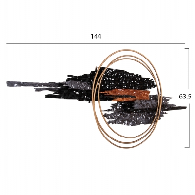 ΔΙΑΚΟΣΜΗΤΙΚΟ ΤΟΙΧΟΥ HM4196 ΜΕΤΑΛΛΟ ΣΕ ΜΑΥΡΟ-ΑΝΘΡΑΚΙ-ΧΡΥΣΟ 144x63,5Υ εκ. ΔΙΑΚΟΣΜΗΤΙΚΟ ΤΟΙΧΟΥ HM4196 ΜΕΤΑΛΛΟ ΣΕ ΜΑΥΡΟ-ΑΝΘΡΑΚΙ-ΧΡΥΣΟ 144x63,5Υ εκ.