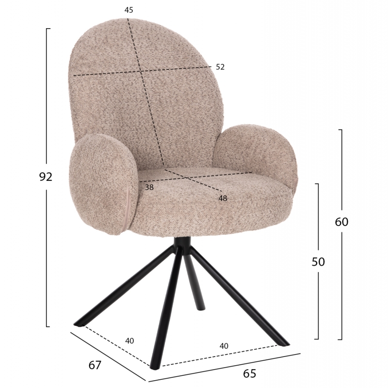 ΣΕΤ ΤΡΑΠΕΖΑΡΙΑ ΕΣΩΤ.ΧΩΡΟΥ 7ΤΜΧ HM11976 ΤΡΑΠΕΖΙ CORBY & 6 ΠΟΛΥΘΡΟΝΕΣ WINON (ΜΠΕΖ)