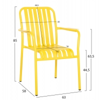 ΠΟΛΥΘΡΟΝΑ ΑΛΟΥΜΙΝΙΟΥ RACHEL HM6088.06 ΚΙΤΡΙΝΗ 63x58x85Υεκ.