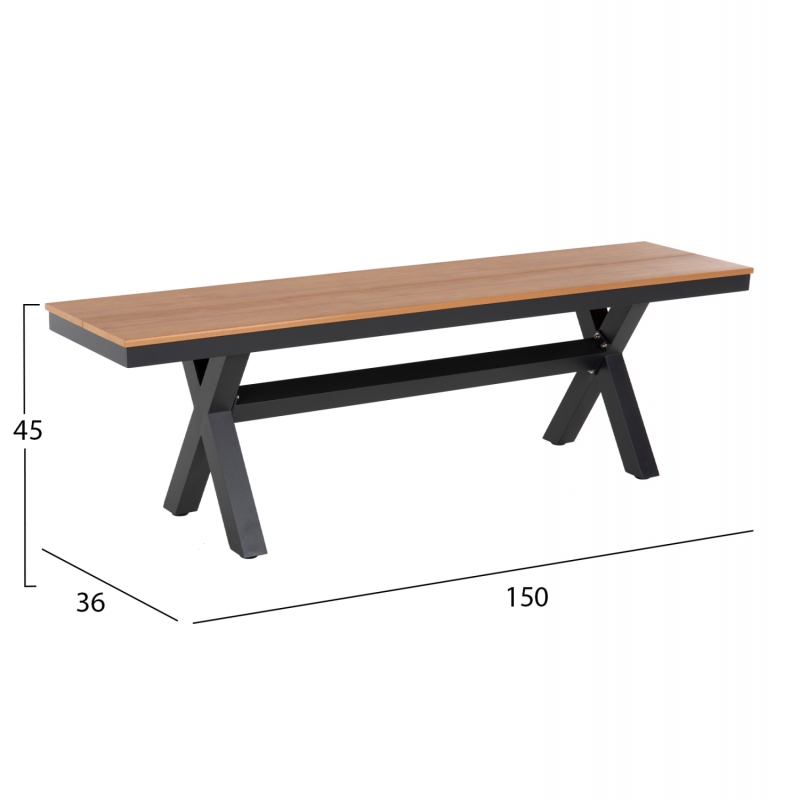 ΠΑΓΚΑΚΙ ΑΛΟΥΜΙΝΙΟΥ TAWNEE HM6038.01 ΑΝΘΡΑΚΙ ΜΕ POLYWOOD ΚΑΘΙΣΜΑ ΣΕ ΦΥΣΙΚΟ ΧΡΩΜΑ 150x36x45Υεκ. ΠΑΓΚΑΚΙ ΑΛΟΥΜΙΝΙΟΥ TAWNEE HM6038.01 ΑΝΘΡΑΚΙ ΜΕ POLYWOOD ΚΑΘΙΣΜΑ ΣΕ ΦΥΣΙΚΟ ΧΡΩΜΑ 150x36x45Υεκ.