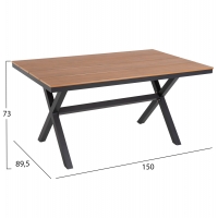 ΤΡΑΠΕΖΙ ΑΛΟΥΜΙΝΙΟΥ ΟΡΘΟΓΩΝΙΟ TAWNEE HM6037.01 ΑΝΘΡΑΚΙ-POLYWOOD ΦΥΣΙΚΟ 150x89,5x73Υ ΤΡΑΠΕΖΙ ΑΛΟΥΜΙΝΙΟΥ ΟΡΘΟΓΩΝΙΟ TAWNEE HM6037.01 ΑΝΘΡΑΚΙ-POLYWOOD ΦΥΣΙΚΟ 150x89,5x73Υ