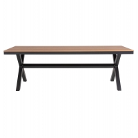 ΤΡΑΠΕΖΙ ΑΛΟΥΜΙΝΙΟΥ ΟΡΘΟΓΩΝΙΟ TAWNEE HM6039.01 ΑΝΘΡΑΚΙ-POLYWOOD ΦΥΣΙΚΟ 219,5x89,5x73Υ