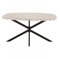 ΤΡΑΠΕΖΙ ΟΒΑΛ RODDEN HM11903.03 ΜΕ WERZALIT TERRAZZO-ΜΑΥΡΗ ΧΙΑΣΤΙ ΒΑΣΗ 146x94x75Υεκ ΤΡΑΠΕΖΙ ΟΒΑΛ RODDEN HM11903.03 ΜΕ WERZALIT TERRAZZO-ΜΑΥΡΗ ΧΙΑΣΤΙ ΒΑΣΗ 146x94x75Υεκ