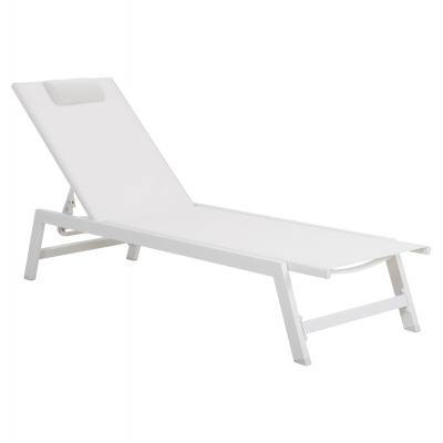 ΞΑΠΛΩΣΤΡΑ ΑΛΟΥΜΙΝΙΟΥ ΜΕ ΜΑΞΙΛΑΡΙ RABIA HM5982.01 ΣΕ ΛΕΥΚΟ 191,5x60x89,5Υεκ.