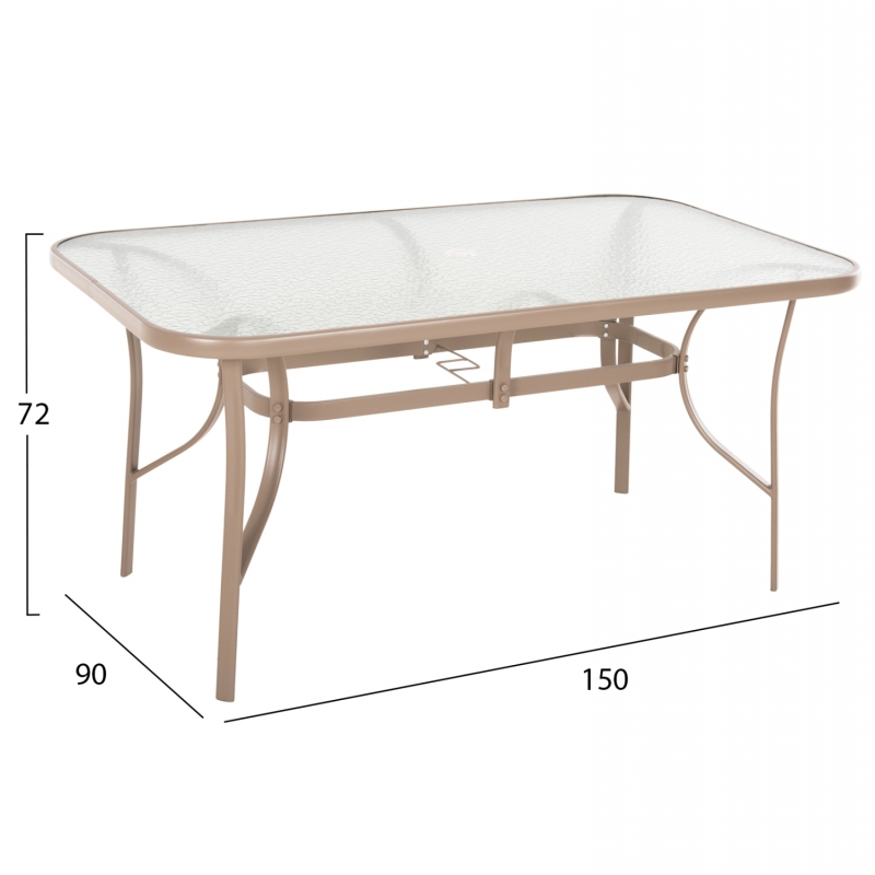 ΤΡΑΠΕΖΙ BRUNO 150X90Χ72Υεκ. ΜΕΤΑΛΛΙΚΟ ΣΑΜΠΑΝΙ ΜΕ ΤΡΥΠΑ ΟΜΠΡΕΛΑΣ Φ38mm HM5145.14 ΤΡΑΠΕΖΙ BRUNO 150X90Χ72Υεκ. ΜΕΤΑΛΛΙΚΟ ΣΑΜΠΑΝΙ ΜΕ ΤΡΥΠΑ ΟΜΠΡΕΛΑΣ Φ38mm HM5145.14