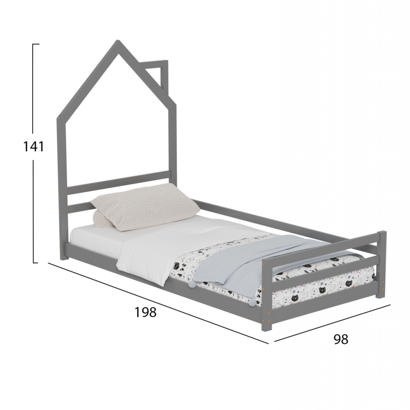 ΚΡΕΒΑΤΙ ΠΑΙΔΙΚΟ HOUSER HM676.05 τ.MONTESSORI ΞΥΛΟ ΠΕΥΚΟ ΓΚΡΙ- 190x90εκ ΚΡΕΒΑΤΙ ΠΑΙΔΙΚΟ HOUSER HM676.05 τ.MONTESSORI ΞΥΛΟ ΠΕΥΚΟ ΓΚΡΙ- 190x90εκ