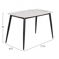 ΤΡΑΠΕΖΙ RAVEN HM9854.01 ΚΕΡΑΜΙΚΟ TOP ΛΕΥΚΟ ΜΑΡΜΑΡΟ-ΜΑΥΡΟ ΜΕΤΑΛΛΟ 120x70x73Υεκ. ΤΡΑΠΕΖΙ RAVEN HM9854.01 ΚΕΡΑΜΙΚΟ TOP ΛΕΥΚΟ ΜΑΡΜΑΡΟ-ΜΑΥΡΟ ΜΕΤΑΛΛΟ 120x70x73Υεκ.