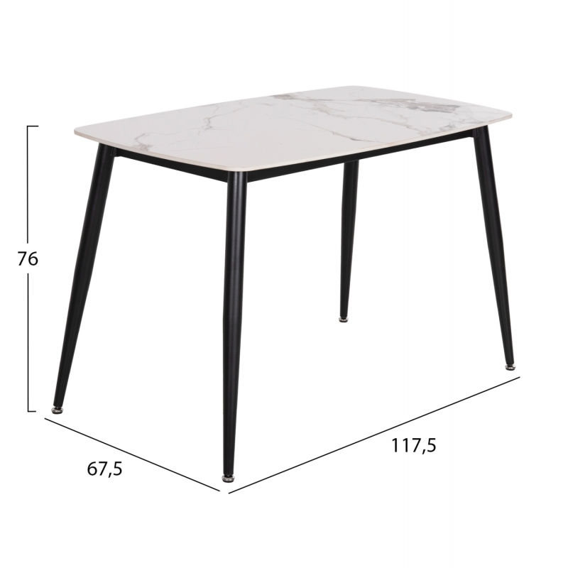 ΤΡΑΠΕΖΙ RAVEN HM9854.01 ΚΕΡΑΜΙΚΟ TOP ΛΕΥΚΟ ΜΑΡΜΑΡΟ-ΜΑΥΡΟ ΜΕΤΑΛΛΟ 120x70x73Υεκ. ΤΡΑΠΕΖΙ RAVEN HM9854.01 ΚΕΡΑΜΙΚΟ TOP ΛΕΥΚΟ ΜΑΡΜΑΡΟ-ΜΑΥΡΟ ΜΕΤΑΛΛΟ 120x70x73Υεκ.