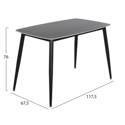 ΤΡΑΠΕΖΙ RAVEN HM9854.02 ΚΕΡΑΜΙΚΟ TOP ΜΑΥΡΟ ΜΑΡΜΑΡΟ-ΜΑΥΡΟ ΜΕΤΑΛΛΟ 120x70x73Υεκ. ΤΡΑΠΕΖΙ RAVEN HM9854.02 ΚΕΡΑΜΙΚΟ TOP ΜΑΥΡΟ ΜΑΡΜΑΡΟ-ΜΑΥΡΟ ΜΕΤΑΛΛΟ 120x70x73Υεκ.
