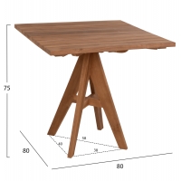 ΤΡΑΠΕΖΙ LEO HM9622.11 ΤΕΤΡΑΓΩΝΟ ΜΑΣΙΦ ΞΥΛΟ ΤΕΑΚ 80X80x75Υεκ. ΤΡΑΠΕΖΙ LEO HM9622.11 ΤΕΤΡΑΓΩΝΟ ΜΑΣΙΦ ΞΥΛΟ ΤΕΑΚ 80X80x75Υεκ.