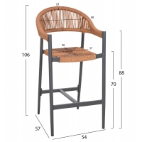 ΣΚΑΜΠΟ BAR ΑΛΟΥΜΙΝΙΟΥ GREGG HM5788.12 ΑΝΘΡΑΚΙ-ΜΠΕΖ ΤΗΣ ΑΜΜΟΥ ΣΥΝΘ.RATTAN 54x57x106Υεκ ΣΚΑΜΠΟ BAR ΑΛΟΥΜΙΝΙΟΥ GREGG HM5788.12 ΑΝΘΡΑΚΙ-ΜΠΕΖ ΤΗΣ ΑΜΜΟΥ ΣΥΝΘ.RATTAN 54x57x106Υεκ