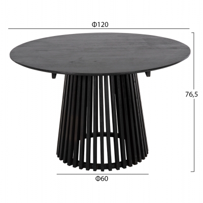 ΤΡΑΠΕΖΙ ΤΡΑΠΕΖΑΡΙΑΣ FRANTZ HM9388.12 ΜΑΣΙΦ MINDI ΞΥΛΟ ΣΕ ΜΑΥΡΟ Φ120X76,5Υεκ. ΤΡΑΠΕΖΙ ΤΡΑΠΕΖΑΡΙΑΣ FRANTZ HM9388.12 ΜΑΣΙΦ MINDI ΞΥΛΟ ΣΕ ΜΑΥΡΟ Φ120X76,5Υεκ.