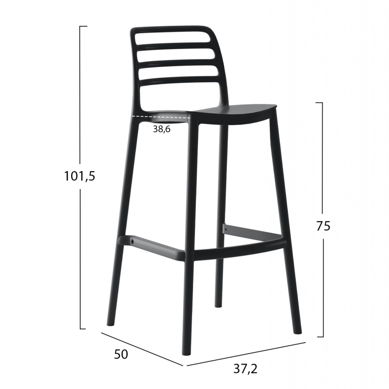 ΣΚΑΜΠΟ BAR ΠΟΛΥΠΡΟΠΥΛΕΝΙΟΥ SNOD HM6099.02 ΜΑΥΡΟ 37,2x50x101,5Υεκ. ΣΚΑΜΠΟ BAR ΠΟΛΥΠΡΟΠΥΛΕΝΙΟΥ SNOD HM6099.02 ΜΑΥΡΟ 37,2x50x101,5Υεκ.