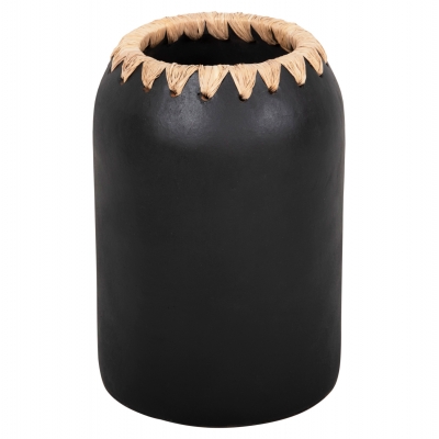 ΔΙΑΚΟΣΜΗΤΙΚΟ ΒΑΖΟ HM4376 ΤΕΡΑΚΟΤΑ ΣΕ ΜΑΥΡΟ ΜΕ ΠΛΕΞΗ ΣΤΟ ΣΤΟΜΙΟ Φ21Χ32εκ.