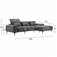 ΚΑΝΑΠΕΣ ΔΕΞΙΑ ΓΩΝΙΑ DIVYA HM3267.02R ΣΥΝΘ.SUEDE ΓΚΡΙ 264x175x99Υεκ. ΚΑΝΑΠΕΣ ΔΕΞΙΑ ΓΩΝΙΑ DIVYA HM3267.02R ΣΥΝΘ.SUEDE ΓΚΡΙ 264x175x99Υεκ.