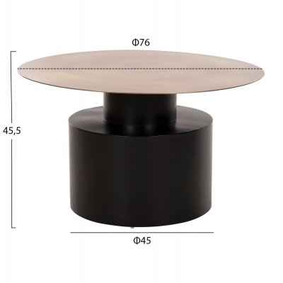 ΤΡΑΠΕΖΙ ΣΑΛΟΝΙΟΥ CUTTY HM9722 ΜΕΤΑΛΛIKO ΣΕ ΜΑΥΡΟ-ΣΚΟΥΡΟ ΧΑΛΚΙΝΟ Φ76x45,5Yεκ ΤΡΑΠΕΖΙ ΣΑΛΟΝΙΟΥ CUTTY HM9722 ΜΕΤΑΛΛIKO ΣΕ ΜΑΥΡΟ-ΣΚΟΥΡΟ ΧΑΛΚΙΝΟ Φ76x45,5Yεκ