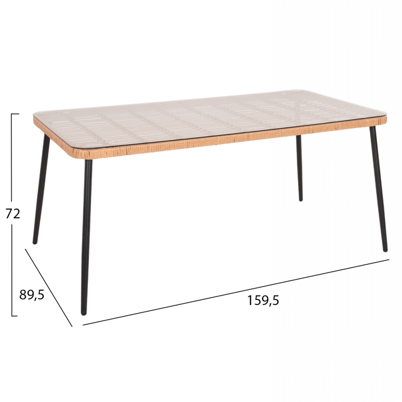 ΤΡΑΠΕΖΙ ΟΡΘΟΓΩΝΙΟ ALLEGRA HM5538.11 ΜΕΤΑΛ.ΜΑΥΡΟ-P.E. RATTAN ΦΥΣΙΚΟ 159,5x89,5x72Υεκ. ΤΡΑΠΕΖΙ ΟΡΘΟΓΩΝΙΟ ALLEGRA HM5538.11 ΜΕΤΑΛ.ΜΑΥΡΟ-P.E. RATTAN ΦΥΣΙΚΟ 159,5x89,5x72Υεκ.