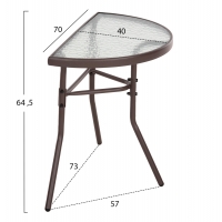 ΤΡΑΠΕΖΙ ΗΜΙΚΥΚΛΙΚΟ LIMA HM5967.02 ΜΕΤΑΛΛΙΚΟ ΚΑΦΕ ΜΕ ΓΥΑΛΙΝΟ TOP 70x40x64,5Υεκ. ΤΡΑΠΕΖΙ ΗΜΙΚΥΚΛΙΚΟ LIMA HM5967.02 ΜΕΤΑΛΛΙΚΟ ΚΑΦΕ ΜΕ ΓΥΑΛΙΝΟ TOP 70x40x64,5Υεκ.