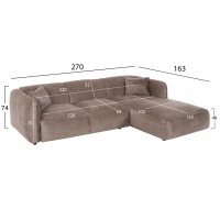 ΚΑΝΑΠΕΣ ΓΩΝΙΑ (ΔΕΞΙΑ) TREAT HM3277.02R ΣΚΟΥΡΟ ΜΠΕΖ ΥΦΑΣΜΑ 270x163x74Υεκ. ΚΑΝΑΠΕΣ ΓΩΝΙΑ (ΔΕΞΙΑ) TREAT HM3277.02R ΣΚΟΥΡΟ ΜΠΕΖ ΥΦΑΣΜΑ 270x163x74Υεκ.