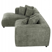 ΚΑΝΑΠΕΣ ΓΩΝΙΑ (ΑΡΙΣΤΕΡΗ) 3-ΘΕΣΙΟΣ GRACE HM3280.05L ΠΡΑΣΙΝΟ ΥΦΑΣΜΑ 252x160x70-90Υεκ