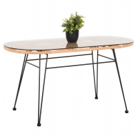 ΤΡΑΠΕΖΙ ΟΒΑΛ ΧΑΜΗΛΟ ALLEGRA HM5695.11 ΜΠΕΖ WICKER-ΜΑΥΡΟ ΜΕΤΑΛΛΟ 100x45x51,5Υεκ. ΤΡΑΠΕΖΙ ΟΒΑΛ ΧΑΜΗΛΟ ALLEGRA HM5695.11 ΜΠΕΖ WICKER-ΜΑΥΡΟ ΜΕΤΑΛΛΟ 100x45x51,5Υεκ.