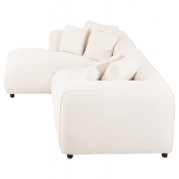 ΚΑΝΑΠΕΣ ΓΩΝΙΑ (ΑΡΙΣΤΕΡΗ) 3-ΘΕΣΙΟΣ GRACE HM3280.02L ΛΕΥΚΟ ΥΦΑΣΜΑ 252x160x70-90Υεκ