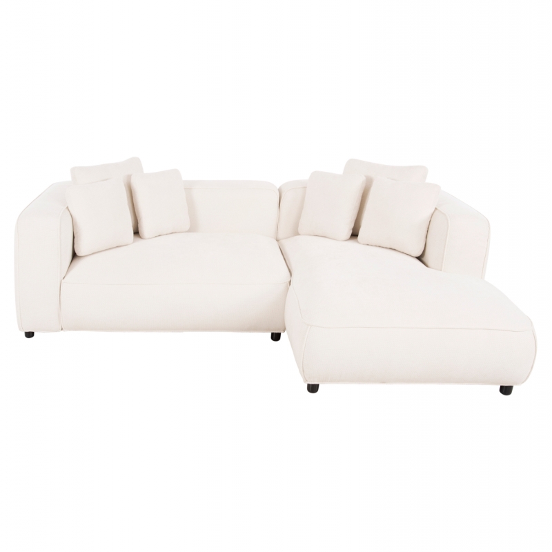 ΚΑΝΑΠΕΣ ΓΩΝΙΑ (ΔΕΞΙΑ) 3-ΘΕΣΙΟΣ GRACE HM3280.02R ΛΕΥΚΟ ΥΦΑΣΜΑ 252x160x70-90Υεκ