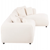 ΚΑΝΑΠΕΣ ΓΩΝΙΑ (ΔΕΞΙΑ) 3-ΘΕΣΙΟΣ GRACE HM3280.02R ΛΕΥΚΟ ΥΦΑΣΜΑ 252x160x70-90Υεκ