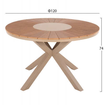 ΤΡΑΠΕΖΙ ΣΤΡΟΓΓΥΛΟ ΕΞ.ΧΩΡΟΥ MORIL HM6041.04 ΑΛΟΥΜΙΝΙΟ ΣΑΜΠΑΝΙ-POLYWOOD ΦΥΣΙΚΟ Φ120εκ. ΤΡΑΠΕΖΙ ΣΤΡΟΓΓΥΛΟ ΕΞ.ΧΩΡΟΥ MORIL HM6041.04 ΑΛΟΥΜΙΝΙΟ ΣΑΜΠΑΝΙ-POLYWOOD ΦΥΣΙΚΟ Φ120εκ.