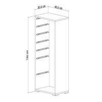 ΣΥΡΤΑΡΙΕΡΑ SANI HM18213.01 ΜΕΛΑΜΙΝΗ ΣΕ ΛΕΥΚΟ-7 ΛΕΥΚΑ ΣΥΡΤΑΡΙΑ P.E. 45,5x30x122Υεκ