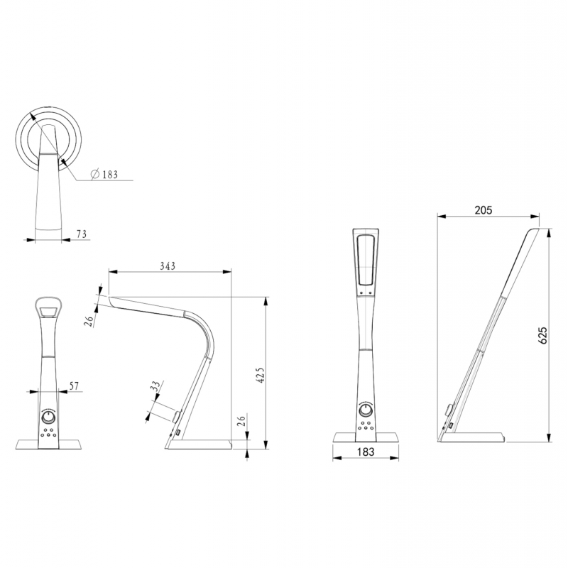 ΦΩΤΙΣΤΙΚΟ ΓΡΑΦΕΙΟΥ LED BLAIN PRO HM4451.08 ΑΣΗΜΙ ΧΡΩΜΑ 34,3x18,3x42,5Υεκ.