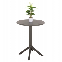 ΤΡΑΠΕΖΙ ΠΟΛΥΠΡΟΠΥΛΕΝΙΟΥ ΣΤΡΟΓΓΥΛΟ TERRIN HM6124.15 OLIVE GREEN Φ60x75Υεκ.