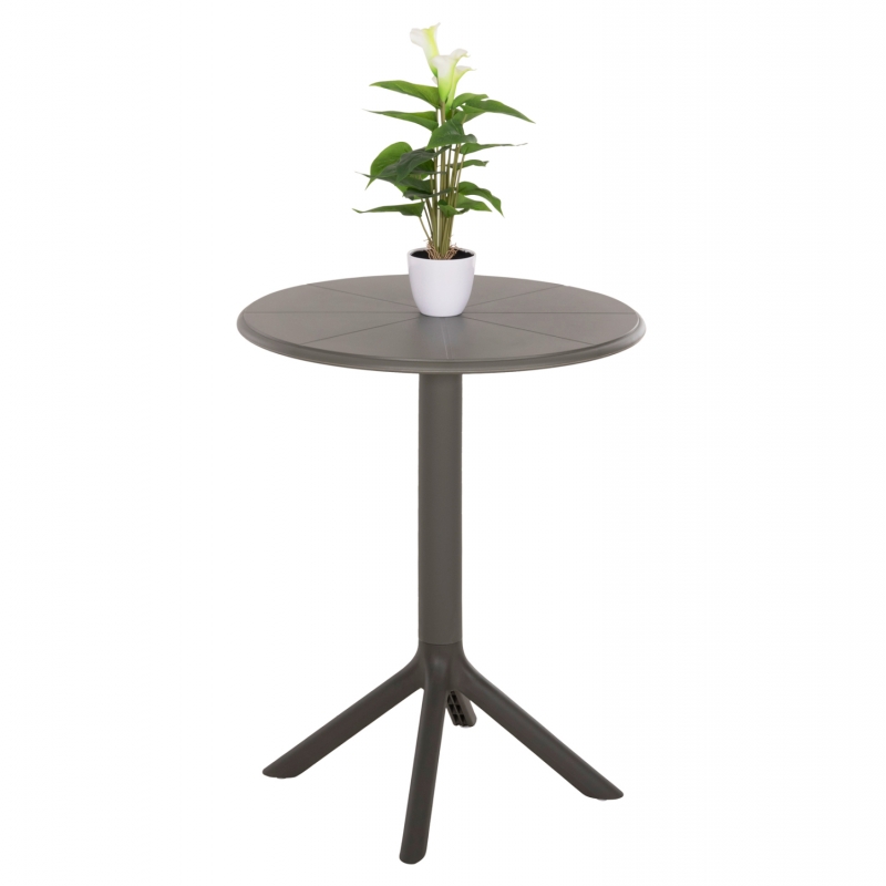 ΤΡΑΠΕΖΙ ΠΟΛΥΠΡΟΠΥΛΕΝΙΟΥ ΣΤΡΟΓΓΥΛΟ TERRIN HM6124.15 OLIVE GREEN Φ60x75Υεκ.