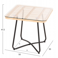 ΤΡΑΠΕΖΑΚΙ GERRY HM5717.11 ΜΕ WICKER ΜΠΕΖ-ΜΑΥΡΟ ΜΕΤΑΛ.ΣΚΕΛΕΤΟ 50x50x47,5Υεκ. ΤΡΑΠΕΖΑΚΙ GERRY HM5717.11 ΜΕ WICKER ΜΠΕΖ-ΜΑΥΡΟ ΜΕΤΑΛ.ΣΚΕΛΕΤΟ 50x50x47,5Υεκ.