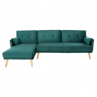 ΓΩΝΙΑΚΟΣ ΚΑΝΑΠΕΣ-ΚΡΕΒΑΤΙ ΑΝΑΣΤΡΕΨΙΜΟΣ PANTHEA HM3127.13 ΚΥΠΑΡΙΣΣΙ ΒΕΛΟΥΔΟ 260x155x86Υεκ