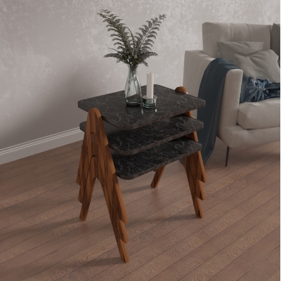 ΣΕΤ 3ΤΜΧ ΒΟΗΘΗΤΙΚΑ ΤΡΑΠΕΖΑΚΙΑ REACHER HM18176.02 ΜΕΛΑΜΙΝΗ ΣΕ ΚΑΡΥΔΙ-ΜΑΥΡΟ ΜΑΡΜΑΡΟ 40x30x40Υεκ. ΣΕΤ 3ΤΜΧ ΒΟΗΘΗΤΙΚΑ ΤΡΑΠΕΖΑΚΙΑ REACHER HM18176.02 ΜΕΛΑΜΙΝΗ ΣΕ ΚΑΡΥΔΙ-ΜΑΥΡΟ ΜΑΡΜΑΡΟ 40x30x40Υεκ.