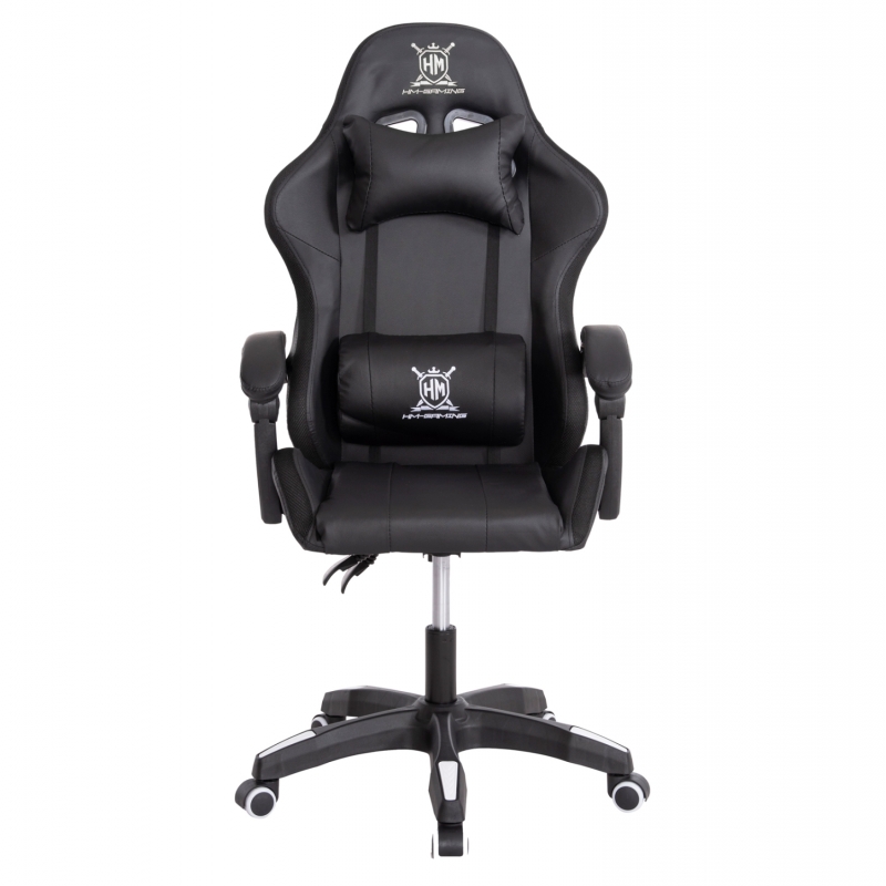ΠΟΛΥΘΡΟΝΑ GAMING DARREN HM1203.04 ΜΑΥΡΟ-ΛΕΥΚΟ PVC & NYLON 58.5x100x120Υεκ.