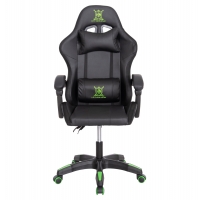 ΠΟΛΥΘΡΟΝΑ GAMING DARREN HM1203.03 ΜΑΥΡΟ-ΠΡΑΣΙΝΟ PVC & NYLON 58.5x100x120Υεκ.