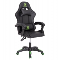 ΠΟΛΥΘΡΟΝΑ GAMING DARREN HM1203.03 ΜΑΥΡΟ-ΠΡΑΣΙΝΟ PVC & NYLON 58.5x100x120Υεκ.