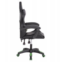 ΠΟΛΥΘΡΟΝΑ GAMING DARREN HM1203.03 ΜΑΥΡΟ-ΠΡΑΣΙΝΟ PVC & NYLON 58.5x100x120Υεκ.