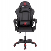 ΠΟΛΥΘΡΟΝΑ GAMING DARREN HM1203.01 ΜΑΥΡΟ-ΚΟΚΚΙΝΟ PVC & NYLON 58.5x100x120Υεκ.