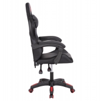ΠΟΛΥΘΡΟΝΑ GAMING DARREN HM1203.01 ΜΑΥΡΟ-ΚΟΚΚΙΝΟ PVC & NYLON 58.5x100x120Υεκ.