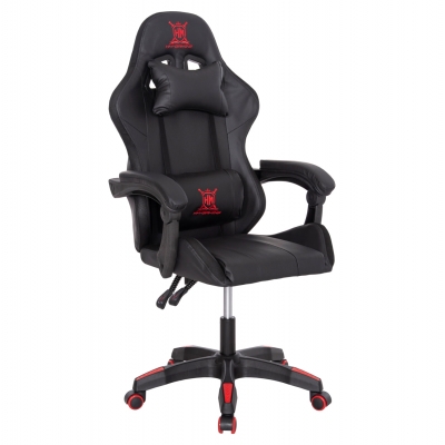 ΠΟΛΥΘΡΟΝΑ GAMING DARREN HM1203.01 ΜΑΥΡΟ-ΚΟΚΚΙΝΟ PVC & NYLON 58.5x100x120Υεκ.