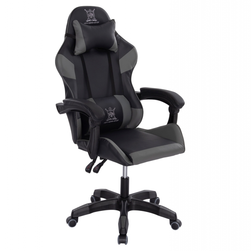 ΠΟΛΥΘΡΟΝΑ GAMING DARREN HM1203.10 ΜΑΥΡΟ-ΓΚΡΙ PVC & NYLON 60x60x120Υεκ.