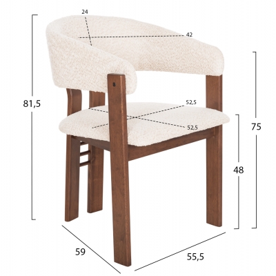 ΚΑΡΕΚΛΑ ZARRA HM9970.03 RUBBERWOOD ΣΕ ΚΑΡΥΔΙ-ΕΚΡΟΥ ΜΠΟΥΚΛΕ ΥΦΑΣΜΑ 55,5x59x81,5Υεκ ΚΑΡΕΚΛΑ ZARRA HM9970.03 RUBBERWOOD ΣΕ ΚΑΡΥΔΙ-ΕΚΡΟΥ ΜΠΟΥΚΛΕ ΥΦΑΣΜΑ 55,5x59x81,5Υεκ